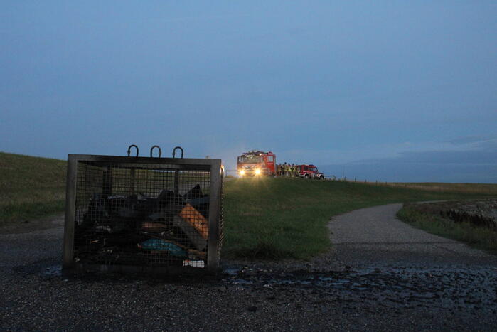 Brand in afvalcontainer snel geblust