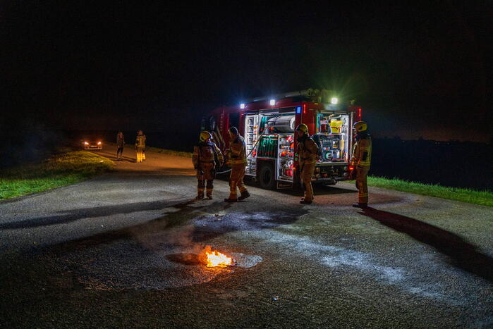 Vuurwerkbom in de polder