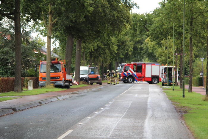 Gasleiding geraakt bij graafwerkzaamheden
