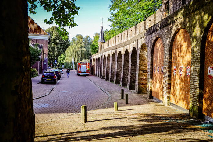 Onderzoek naar brand in stadsmuur