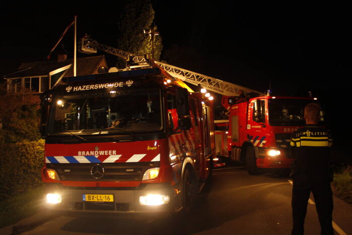 Schoorsteen geveegd na brand
