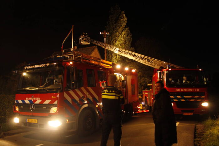 Schoorsteen geveegd na brand