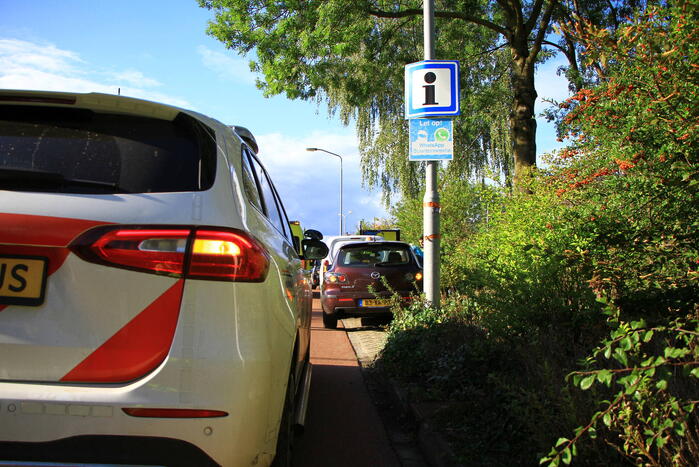 Twee voertuigen betrokken bij kop-staart botsing