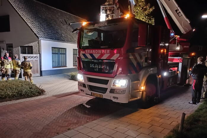 Veel rook bij brand in schoorsteen