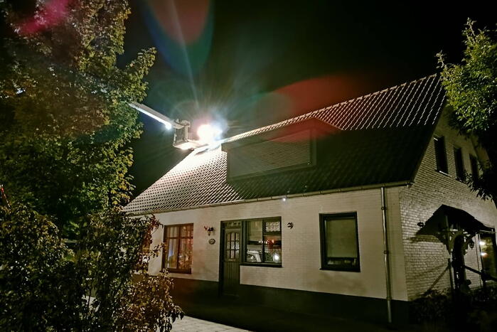 Veel rook bij brand in schoorsteen