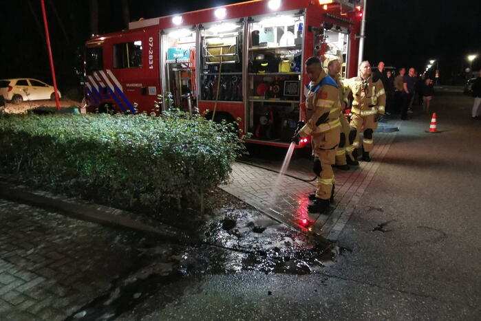 Brand in schoorsteen van woning