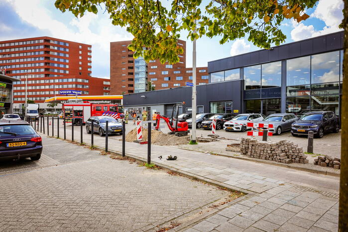 Gaslekkage door graafwerkzaamheden