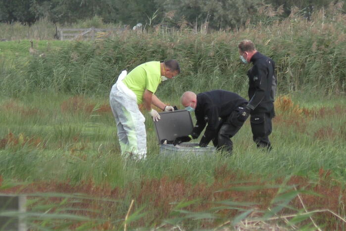 Ganzen met vogelgriep uit water gehaald