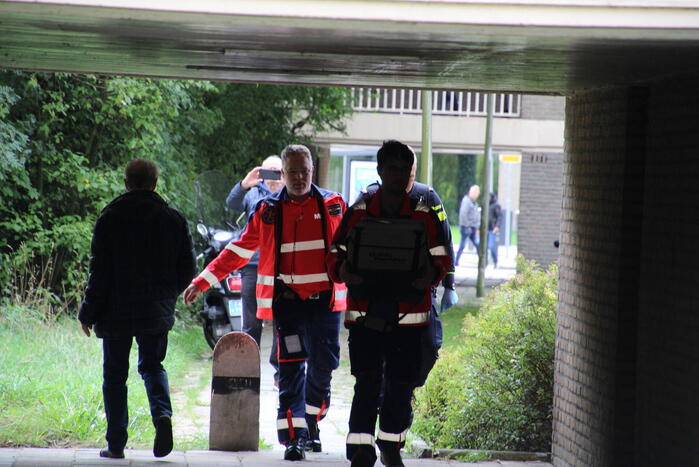 Inzet hulpdiensten bij flat