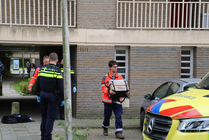 Inzet hulpdiensten bij flat