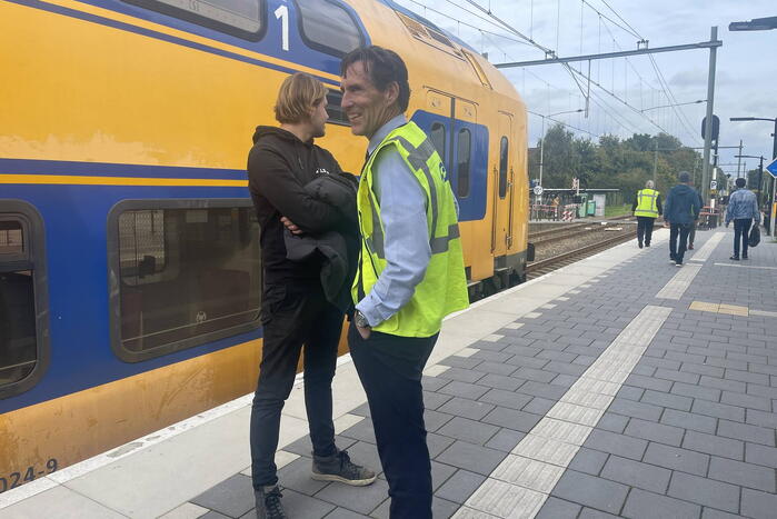 Rookontwikkeling bij trein op NS-station