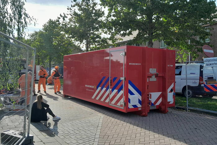 Specialistisch bijstandsteam USAR oefent bij sloopwoningen