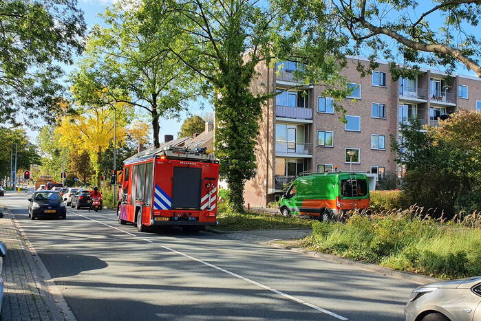 Gaslek door graafwerkzaamheden in Helpman