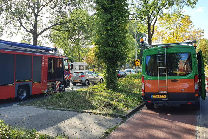 Gaslek door graafwerkzaamheden in Helpman