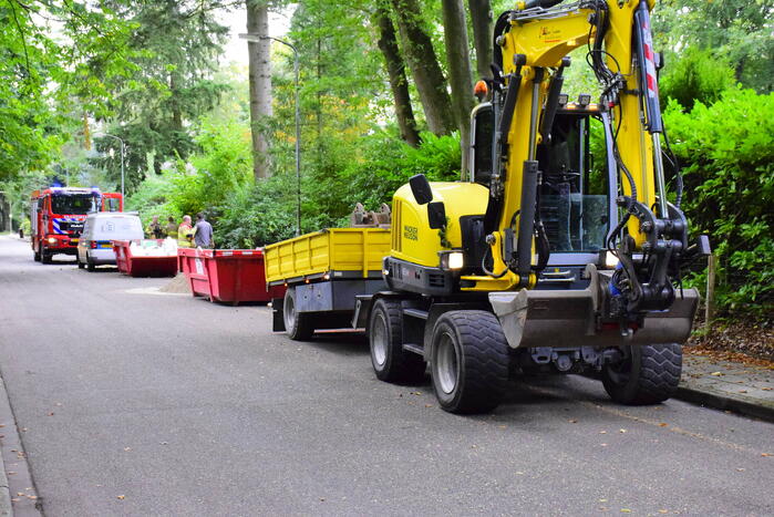 Gaslek na graafwerkzaamheden bij woning