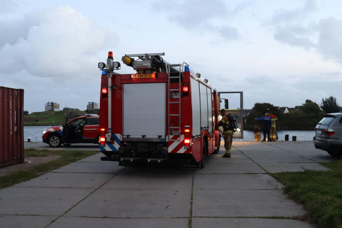 Brand op schip blijkt rookbom
