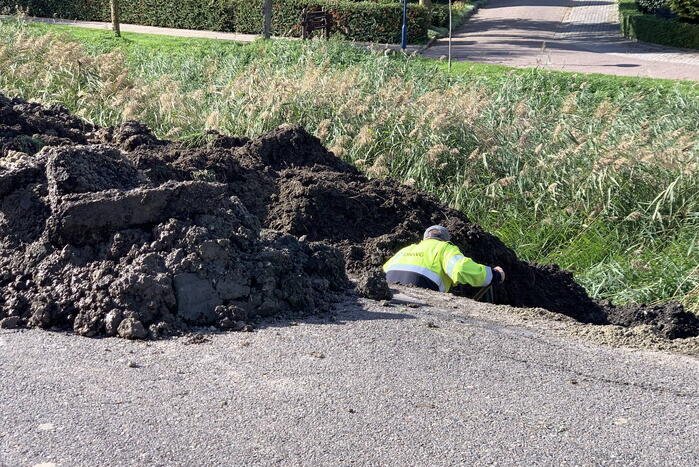 Waterlekkage door kapotte waterleiding