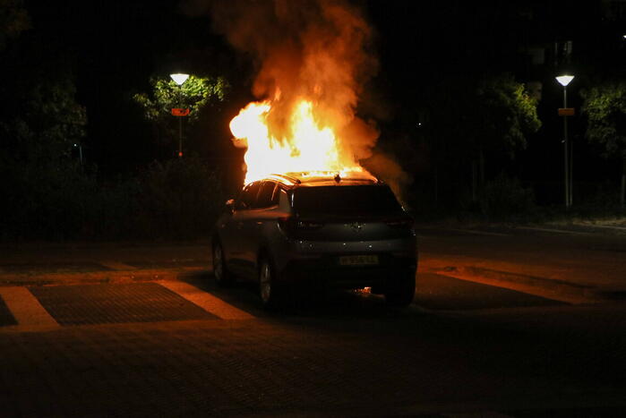 Auto beschadigd na brand
