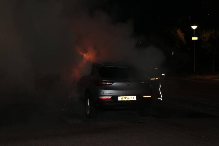 Auto beschadigd na brand