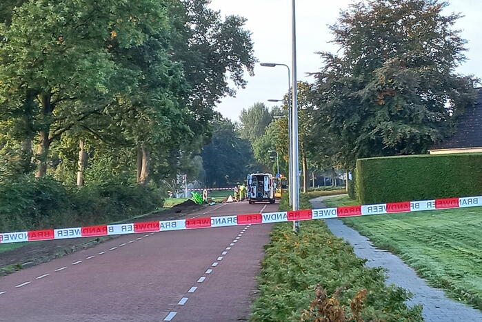 Weg afgesloten door gaslekkage