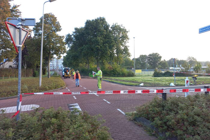 Weg afgesloten door gaslekkage