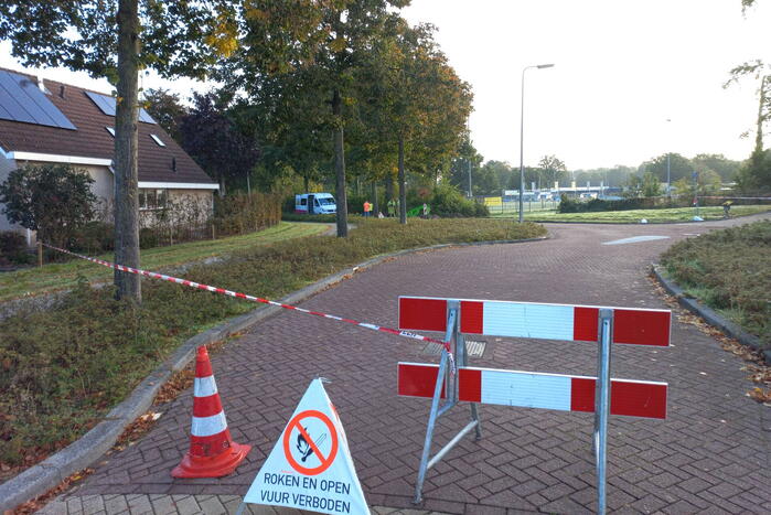 Weg afgesloten door gaslekkage