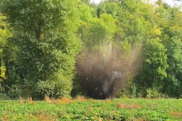 Gevonden granaten tot ontploffing gebracht
