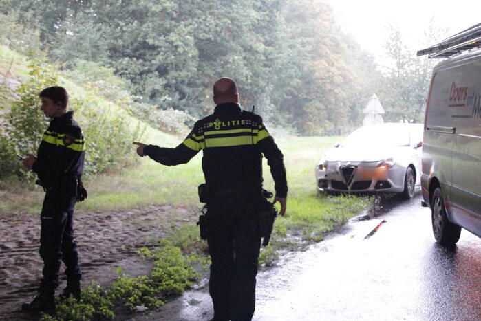 Twee personenwagens beschadigd bij kop-staart ongeval