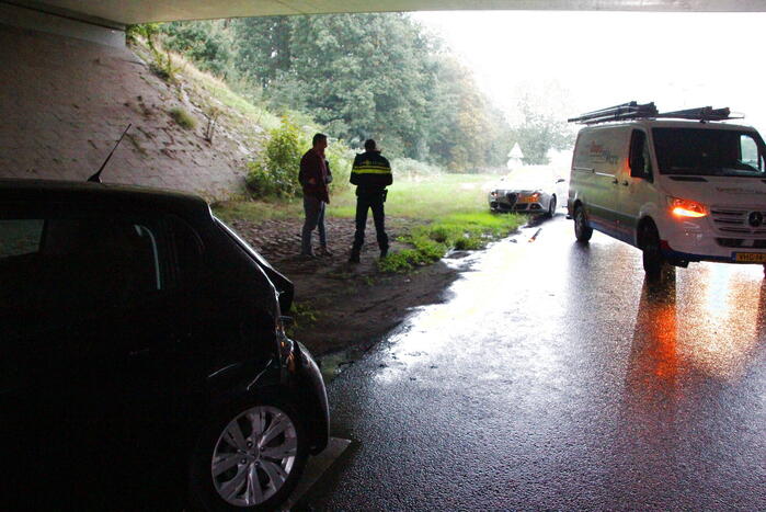 Twee personenwagens beschadigd bij kop-staart ongeval