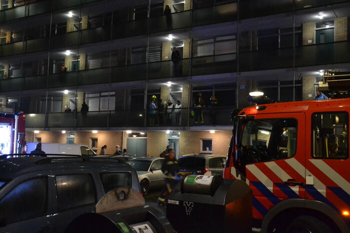 Brandweer ingezet bij brand in flatwoning