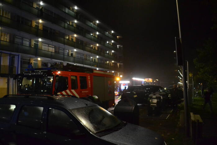 Brandweer ingezet bij brand in flatwoning