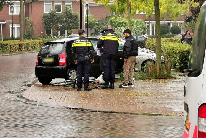 Fietser en automobilist betrokken bij botsing