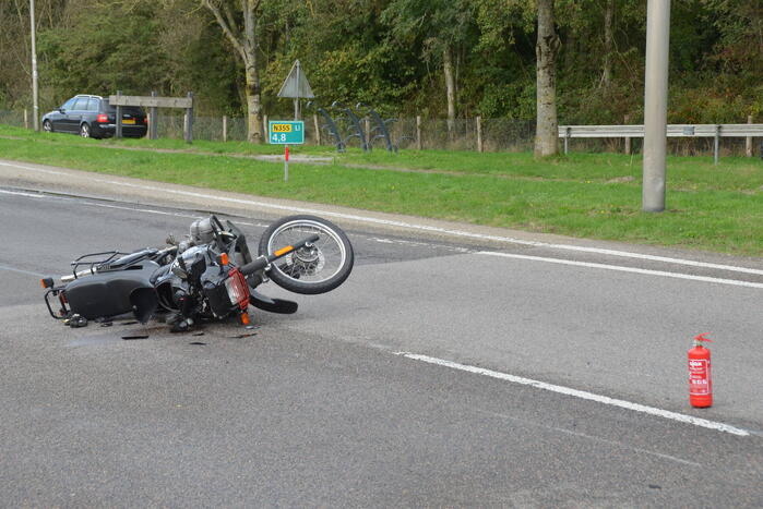 Motorrijder gewond na eenzijdig ongeval