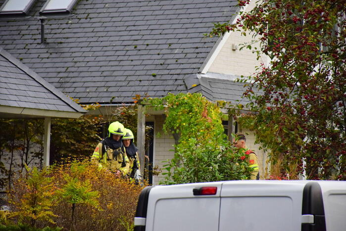 Gasleiding geraakt tijdens werk in voortuin