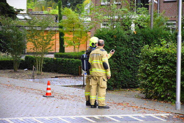 Gasleiding geraakt tijdens werk in voortuin