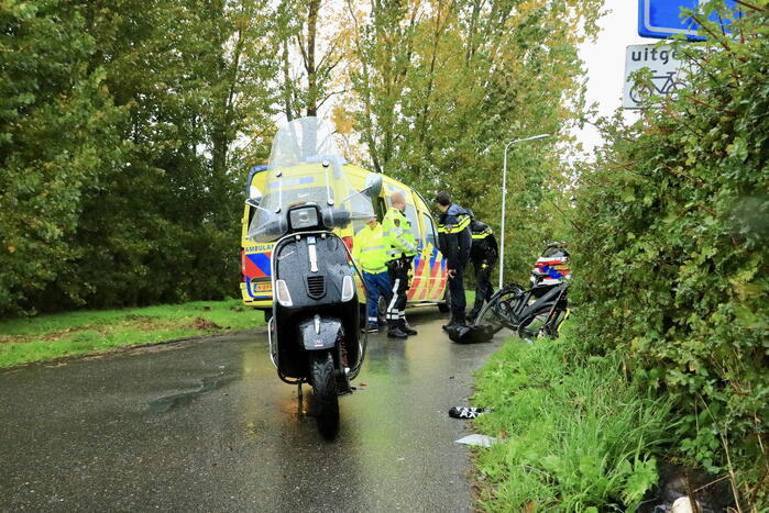 Fiets door midden bij botsing met scooter