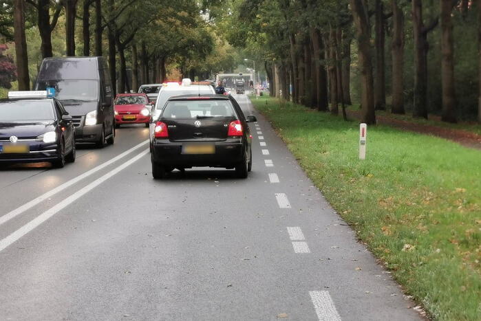 Verkeershinder door afgebroken voorwiel