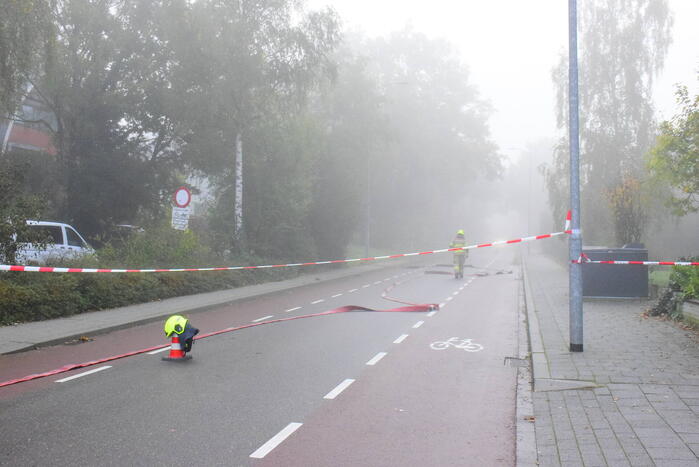 Straat afgezet na gaslekkage