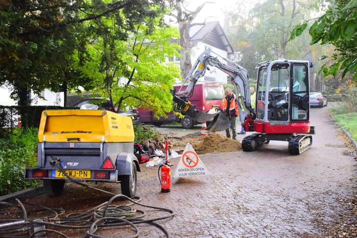 Straat afgezet na gaslekkage