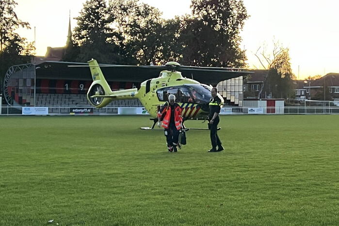 Traumahelikopter trekt veel bekijks