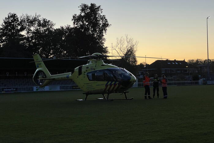 Traumahelikopter trekt veel bekijks