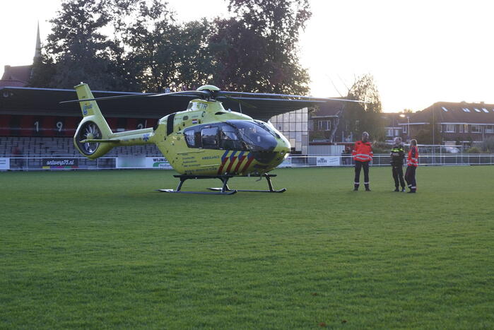 Traumahelikopter trekt veel bekijks