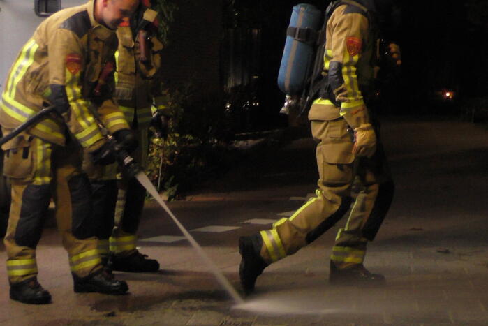 Brand in container snel geblust