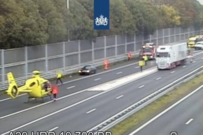 Persoon zwaargewond bij aanrijding op snelweg