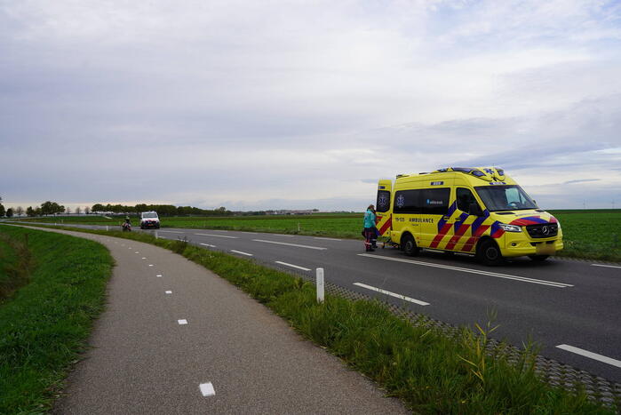 Motorrijder gewond na val