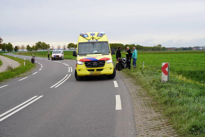 Motorrijder gewond na val