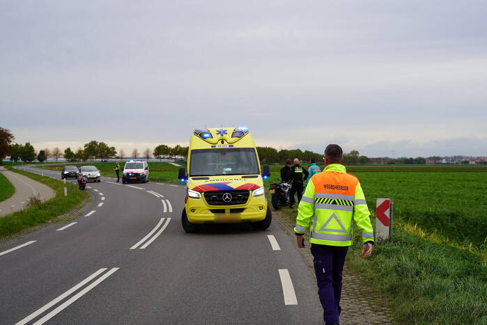 Motorrijder gewond na val