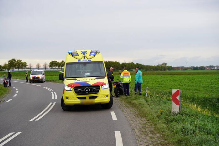 Motorrijder gewond na val