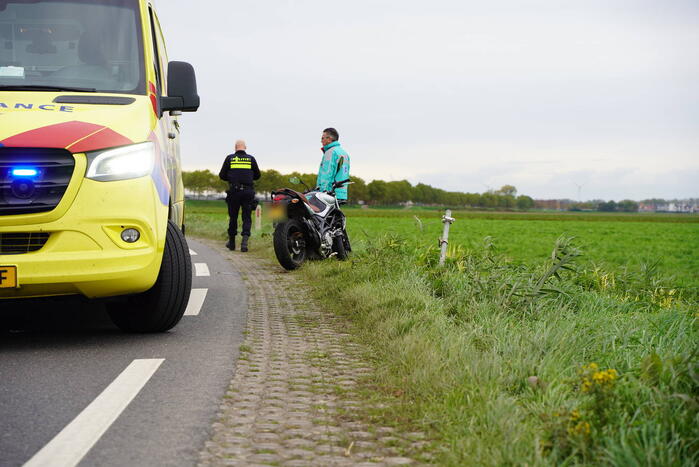 Motorrijder gewond na val