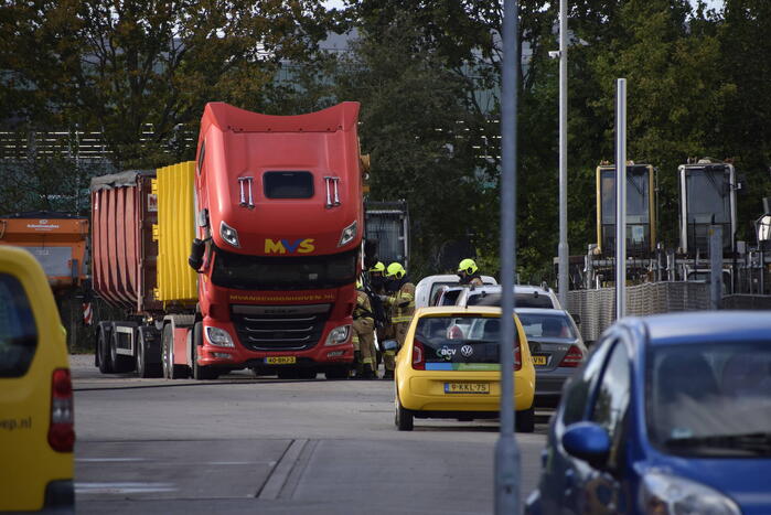 Brand in vrachtwagen snel geblust